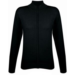 Sols Womens/ladies Gordon Full Zip Cardigan (Black) - Size Large Sols Womens/ladies Gordon Full Zip Cardigan (Black) - Size Large