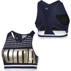 Puma Sports Training Crop Top Womens Navy Bra 517091 02 - Blue Textile - Size 12 Uk Puma Sports Training Crop Top Womens Navy Bra 517091 02 - Blue Textile - Size 12 Uk