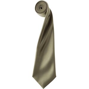 Premier Unisex Adult Colours Satin Tie (Sage) - Grey - One Size Premier Unisex Adult Colours Satin Tie (Sage) - Grey - One Size