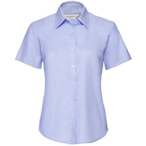 Russell Athletic Collection Womens/ladies Oxford Short-Sleeved Shirt (Oxford Blue) - Size 2xl Russell Athletic Collection Womens/ladies Oxford Short-Sleeved Shirt (Oxford Blue) - Size 2xl