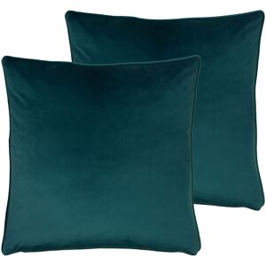 Evans Lichfield Opulence Cushions (Twin Pack) - Teal - Size 55 Cm X 55 Cm Evans Lichfield Opulence Cushions (Twin Pack) - Teal - Size 55 Cm X 55 Cm