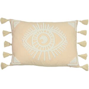 Furn. Ashram Eye Tufted Tasselled Cushion Cover - Blush - One Size Furn. Ashram Eye Tufted Tasselled Cushion Cover - Blush - One Size