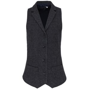 Premier Womens/ladies Herringbone Waistcoat (Dark Grey) - Size X-Small Premier Womens/ladies Herringbone Waistcoat (Dark Grey) - Size X-Small