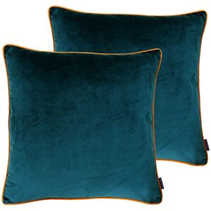Paoletti Meridian Cushions (Twin Pack) By - Teal - Size 55 Cm X 55 Cm Paoletti Meridian Cushions (Twin Pack) By - Teal - Size 55 Cm X 55 Cm
