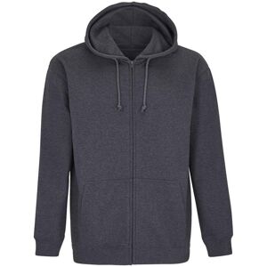 Sols Unisex Adult Carter Marl Full Zip Hoodie (Charcoal Marl) - Size Small Sols Unisex Adult Carter Marl Full Zip Hoodie (Charcoal Marl) - Size Small
