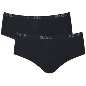 Sloggi Mens Men Basic Midi 2p - Black Polyamide - Size Large Sloggi Mens Men Basic Midi 2p - Black Polyamide - Size Large