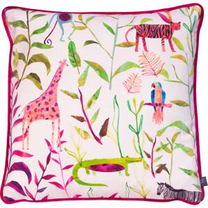 Prestigious Textiles Hide And Seek Animal Piped Cushion Cover - Pink Cotton - One Size Prestigious Textiles Hide And Seek Animal Piped Cushion Cover - Pink Cotton - One Size