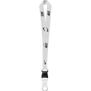 Nike Unisex Repeat Logo Lanyard (White/black) - One Size Nike Unisex Repeat Logo Lanyard (White/black) - One Size