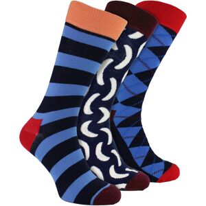 Happy Socks Hs By - Mens 3 Pack Classic Argyle Dress - (Red) - Multicolour Cotton - Size Uk 6-11 Happy Socks Hs By - Mens 3 Pack Classic Argyle Dress - (Red) - Multicolour Cotton - Size Uk 6-11