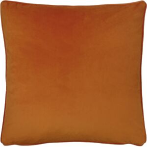 Evans Lichfield Opulence Piped Soft Velvet Cushion Cover - Orange - One Size Evans Lichfield Opulence Piped Soft Velvet Cushion Cover - Orange - One Size