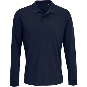 Sols Mens Unisex Adult Prime Pique Long-Sleeved Polo Shirt (French Navy) - Navy/blue - Size Small Sols Mens Unisex Adult Prime Pique Long-Sleeved Polo Shirt (French Navy) - Navy/blue - Size Small