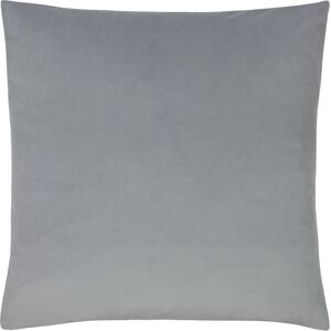 Paoletti Sunningdale Velvet Square Feather Filled Cushion - Grey - One Size Paoletti Sunningdale Velvet Square Feather Filled Cushion - Grey - One Size