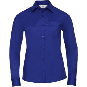 Russell Athletic Collection Womens/ladies Poplin Easy-Care Long-Sleeved Shirt (Bright Royal Blue) - Navy/blue - Size X-Small Russell Athletic Collection Womens/ladies Poplin Easy-Care Long-Sleeved Shirt (Bright Royal Blue) - Navy/blue - Size X-Small