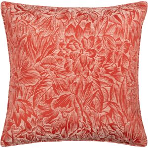 Wylder Nature Grantley Jacquard Piped Filled Cushion - Red - Size 50 Cm X 50 Cm Wylder Nature Grantley Jacquard Piped Filled Cushion - Red - Size 50 Cm X 50 Cm