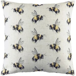 Evans Lichfield Bee You Repeat Watercolour Printed Feather Filled Cushion - White - One Size Evans Lichfield Bee You Repeat Watercolour Printed Feather Filled Cushion - White - One Size