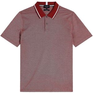 Ted Baker Arts Mini Jacquard Stitch Mens Dark Red Polo Shirt Cotton - Size Large Ted Baker Arts Mini Jacquard Stitch Mens Dark Red Polo Shirt Cotton - Size Large