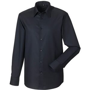 Russell Athletic Collection Mens Long Sleeve Easy Care Tailored Oxford Shirt (Black) - Size 15.5 Inch Russell Athletic Collection Mens Long Sleeve Easy Care Tailored Oxford Shirt (Black) - Size 15.5 Inch