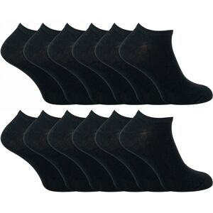 Sock Snob - 12 Pair Multipack Mens Quarter Trainer Socks - Black Cotton - Size Uk 6-11 Sock Snob - 12 Pair Multipack Mens Quarter Trainer Socks - Black Cotton - Size Uk 6-11