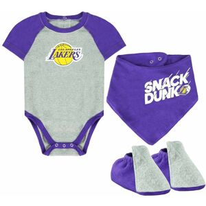 Fanatics Childrens Unisex Nba Los Angeles Lakers Newborn 3-Piece Creeper Bib And Bottie Set Vk2n1bcpy Lak - Grey Cotton - Size 6-9m Fanatics Childrens Unisex Nba Los Angeles Lakers Newborn 3-Piece Creeper Bib And Bottie Set Vk2n1bcpy Lak - Grey Cotton - Size 6-9m