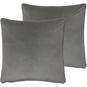 Evans Lichfield Opulence Cushions (Twin Pack) - Grey - Size 55 Cm X 55 Cm Evans Lichfield Opulence Cushions (Twin Pack) - Grey - Size 55 Cm X 55 Cm