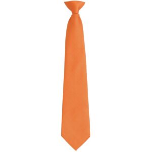 Premier Unisex Adult Colours Fashion Plain Clip-On Tie (Orange) - One Size Premier Unisex Adult Colours Fashion Plain Clip-On Tie (Orange) - One Size