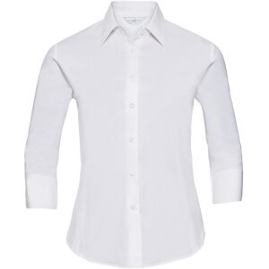Russell Athletic Collection Womens/ladies Easy-Care Fitted 3/4 Sleeve Formal Shirt (White) - Size 16 Uk Russell Athletic Collection Womens/ladies Easy-Care Fitted 3/4 Sleeve Formal Shirt (White) - Size 16 Uk