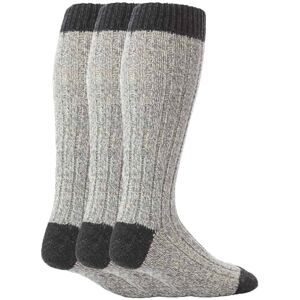 Workforce - 3 Pairs Mens Extra Long Knee High Warm Wool Boot Socks - Grey - Size Uk 6-11 Workforce - 3 Pairs Mens Extra Long Knee High Warm Wool Boot Socks - Grey - Size Uk 6-11