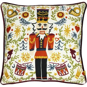 Furn. Christmas Nutcracker Piped Festive Cushion Cover - Multicolour - One Size Furn. Christmas Nutcracker Piped Festive Cushion Cover - Multicolour - One Size