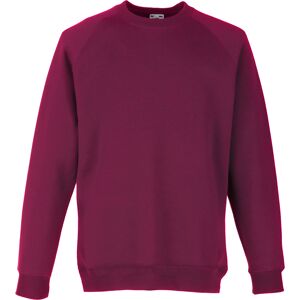 Fruit Of The Loom Childrens Unisex Raglan Sleeve Sweatshirt (Burgundy) - Size 14-15y Fruit Of The Loom Childrens Unisex Raglan Sleeve Sweatshirt (Burgundy) - Size 14-15y