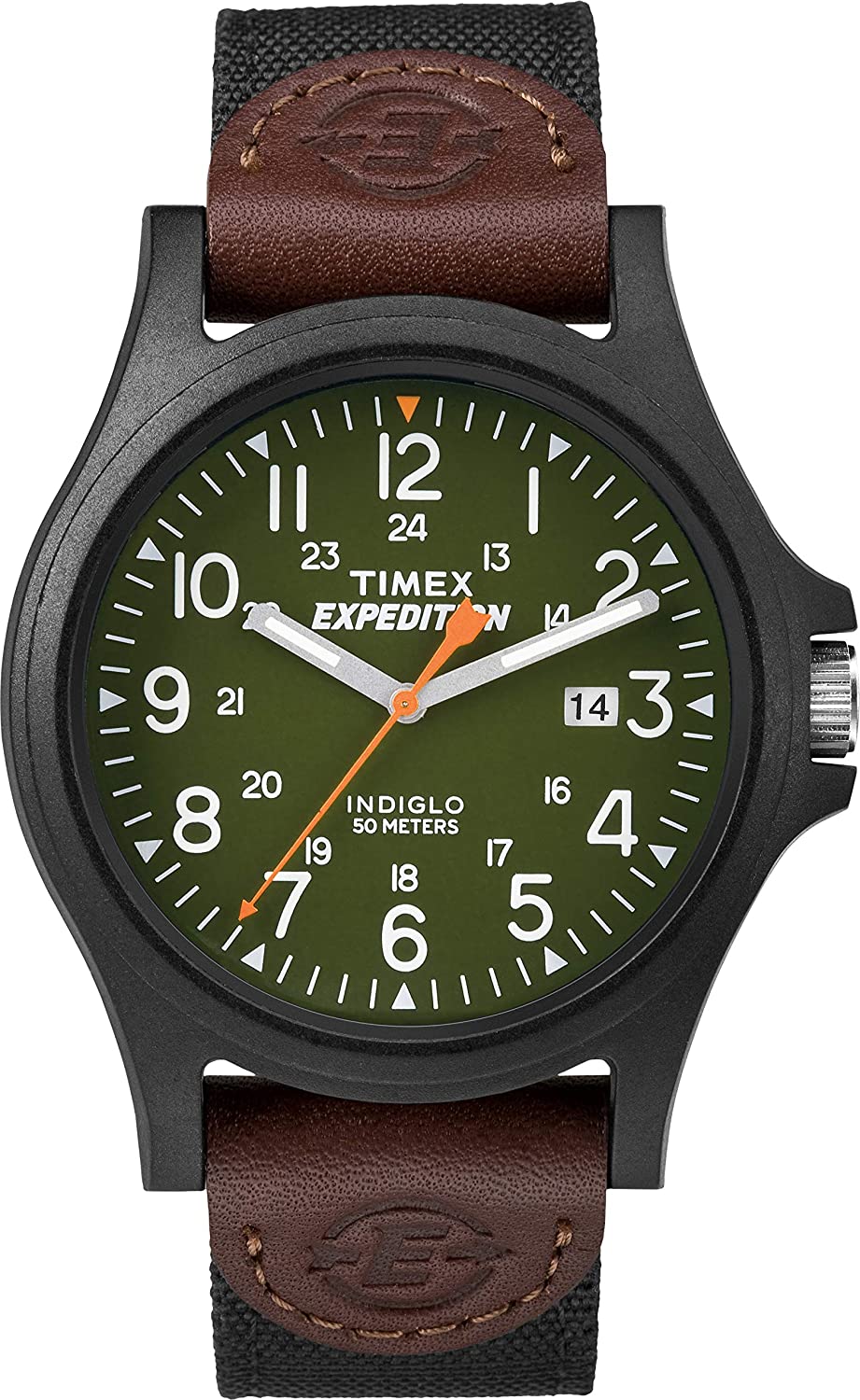 Timex Expedition Camper Mens Green Watch Twf3c8430 Fabric - One Size