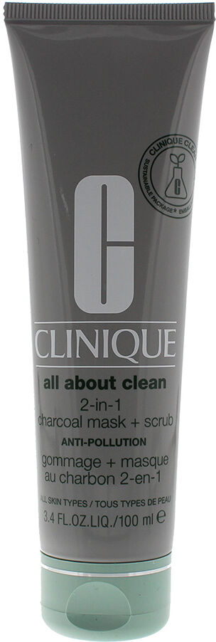 Clinique Womens All About Clean 2-In-1 Charcoal Mask + Scrub 100ml - Na - One Size