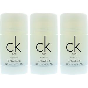 Calvin Klein Unisex Ck One Deodorant Stick 75g X 3 - One Size