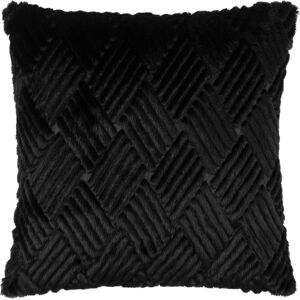 Paoletti Sonnet Cut Faux Fur Filled Cushion - Black - Size 45 Cm X 45 Cm Paoletti Sonnet Cut Faux Fur Filled Cushion - Black - Size 45 Cm X 45 Cm