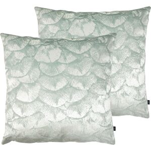 Ashley Wilde Jaden Cushions (Twin Pack) - Green Cotton - Size 50 Cm X 50 Cm Ashley Wilde Jaden Cushions (Twin Pack) - Green Cotton - Size 50 Cm X 50 Cm
