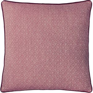 Paoletti Blenheim Geometric Piped Feather Filled Cushion - Berry Viscose - One Size Paoletti Blenheim Geometric Piped Feather Filled Cushion - Berry Viscose - One Size