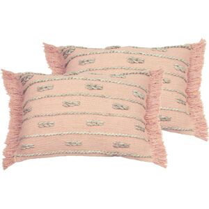 Furn. Sigrid Cushions (Twin Pack) - Blush Cotton - Size 35cm (W) X 50cm (L) Furn. Sigrid Cushions (Twin Pack) - Blush Cotton - Size 35cm (W) X 50cm (L)