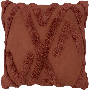 Furn. Kamjo Geometric Cotton Tufted Feather Filled Cushion - Red - One Size Furn. Kamjo Geometric Cotton Tufted Feather Filled Cushion - Red - One Size