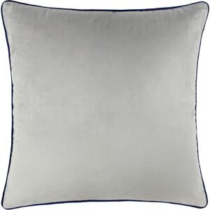 Paoletti Meridian Piped Velvet Feather Filled Cushion - Silver - One Size Paoletti Meridian Piped Velvet Feather Filled Cushion - Silver - One Size