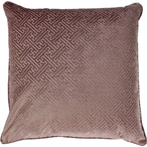Paoletti Florence Embossed Velvet Geometric Feather Filled Cushion - Blush - One Size Paoletti Florence Embossed Velvet Geometric Feather Filled Cushion - Blush - One Size
