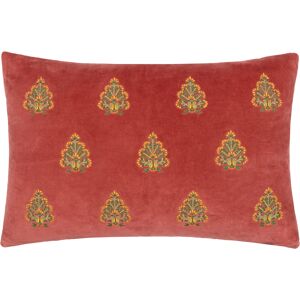 Paoletti Rennes Embroidered Feather Filled Cushion - Red Cotton - Size 40 Cm X 60 Cm Paoletti Rennes Embroidered Feather Filled Cushion - Red Cotton - Size 40 Cm X 60 Cm