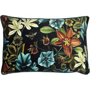 Evans Lichfield Midnight Garden Piped Floral Rectangular Feather Filled Cushion - Blue - One Size Evans Lichfield Midnight Garden Piped Floral Rectangular Feather Filled Cushion - Blue - One Size