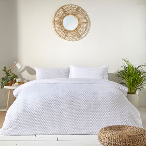 The Linen Yard Fluffy Polka Dot Tuft Duvet Cover Set - White Cotton - Size Single The Linen Yard Fluffy Polka Dot Tuft Duvet Cover Set - White Cotton - Size Single