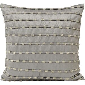 Paoletti Kismet Woven Striped Sateen Feather Filled Cushion - Grey - One Size Paoletti Kismet Woven Striped Sateen Feather Filled Cushion - Grey - One Size