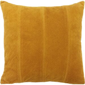 Furn. Jagger Ribbed Corduroy Feather Filled Cushion - Yellow Cotton - One Size Furn. Jagger Ribbed Corduroy Feather Filled Cushion - Yellow Cotton - One Size