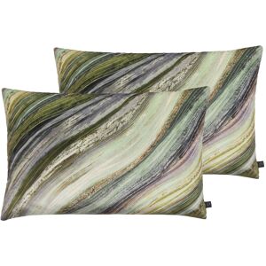 Prestigious Textiles Heartwood Cushions (Twin Pack) - Green - Size 40cm (W) X 60cm (L) Prestigious Textiles Heartwood Cushions (Twin Pack) - Green - Size 40cm (W) X 60cm (L)