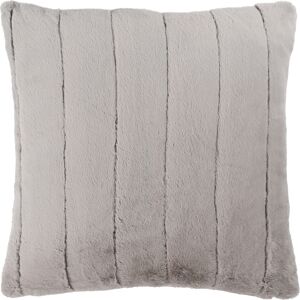 Paoletti Empress Faux Fur Feather Filled Cushion - Grey - One Size Paoletti Empress Faux Fur Feather Filled Cushion - Grey - One Size
