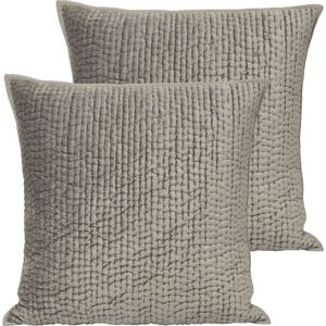 Paoletti Brooklands Cushions (Twin Pack) - Silver Cotton - Size 55 Cm X 55 Cm Paoletti Brooklands Cushions (Twin Pack) - Silver Cotton - Size 55 Cm X 55 Cm