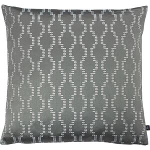 Ashley Wilde Nash Embroidered Geometric Cushion Cover - Grey Polycotton - One Size Ashley Wilde Nash Embroidered Geometric Cushion Cover - Grey Polycotton - One Size