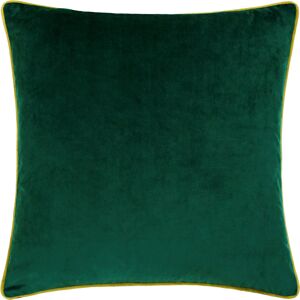 Paoletti Meridian Piped Velvet Feather Filled Cushion - Green - One Size Paoletti Meridian Piped Velvet Feather Filled Cushion - Green - One Size