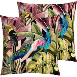 Evans Lichfield Toucan And Peacock Outdoor Cushions (Twin Pack) - Multicolour - One Size Evans Lichfield Toucan And Peacock Outdoor Cushions (Twin Pack) - Multicolour - One Size